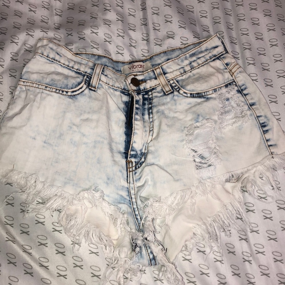 Denim washed short